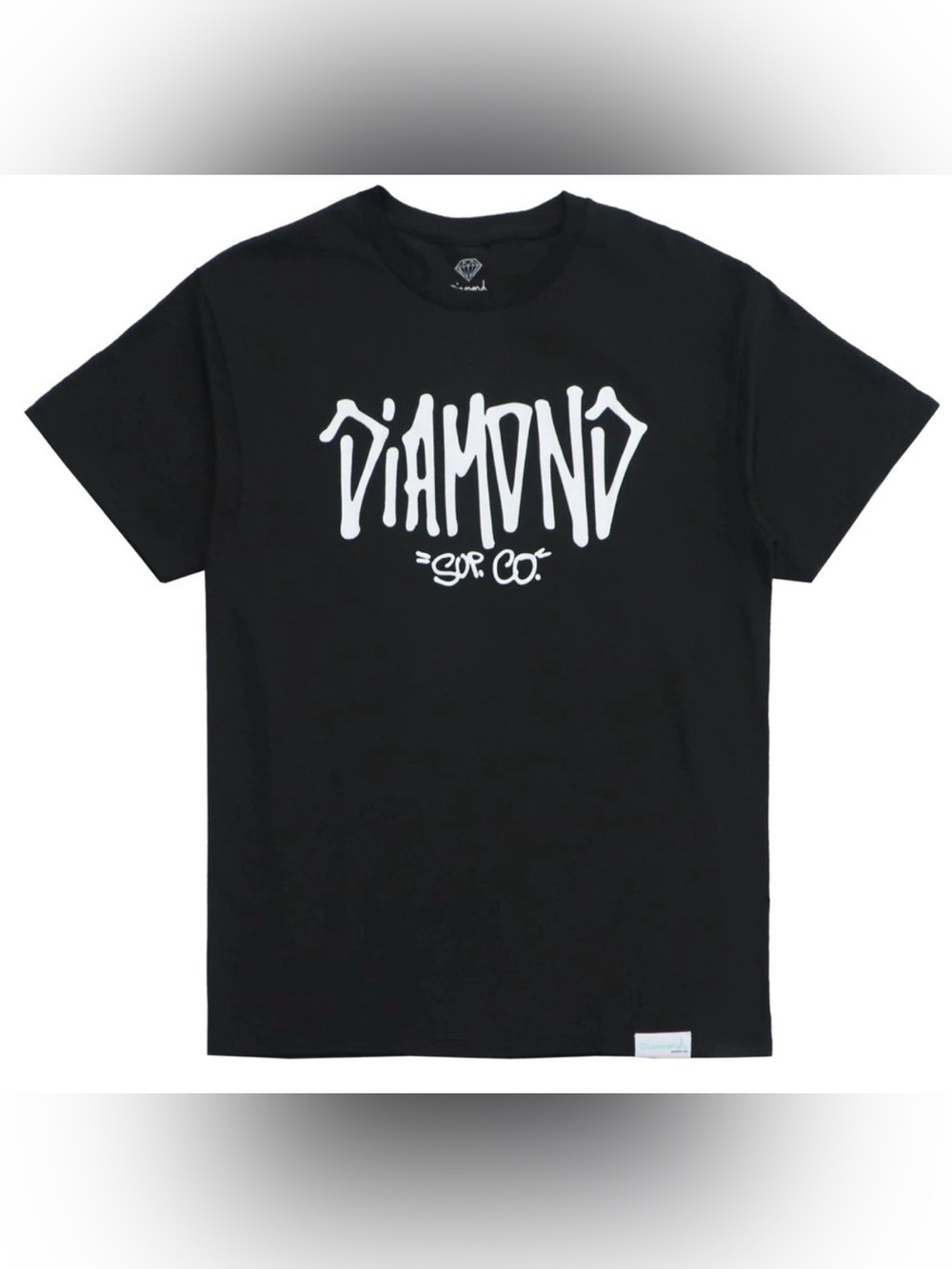 Diamond Supply Co. Kids Black Tee with White Script Logo